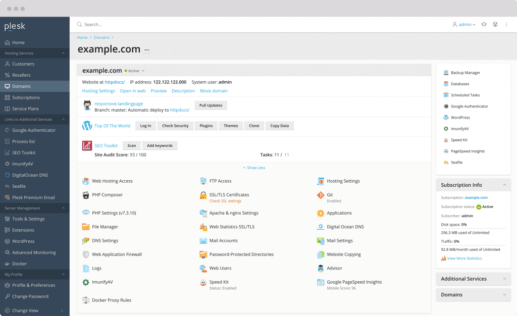 Plesk hosting India